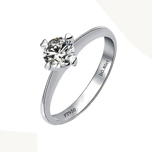Женское кольцо из серебра 925 пробы с четырьмя зубцами|jewelry rings|jewelry wedding ringsjewelry jewelry