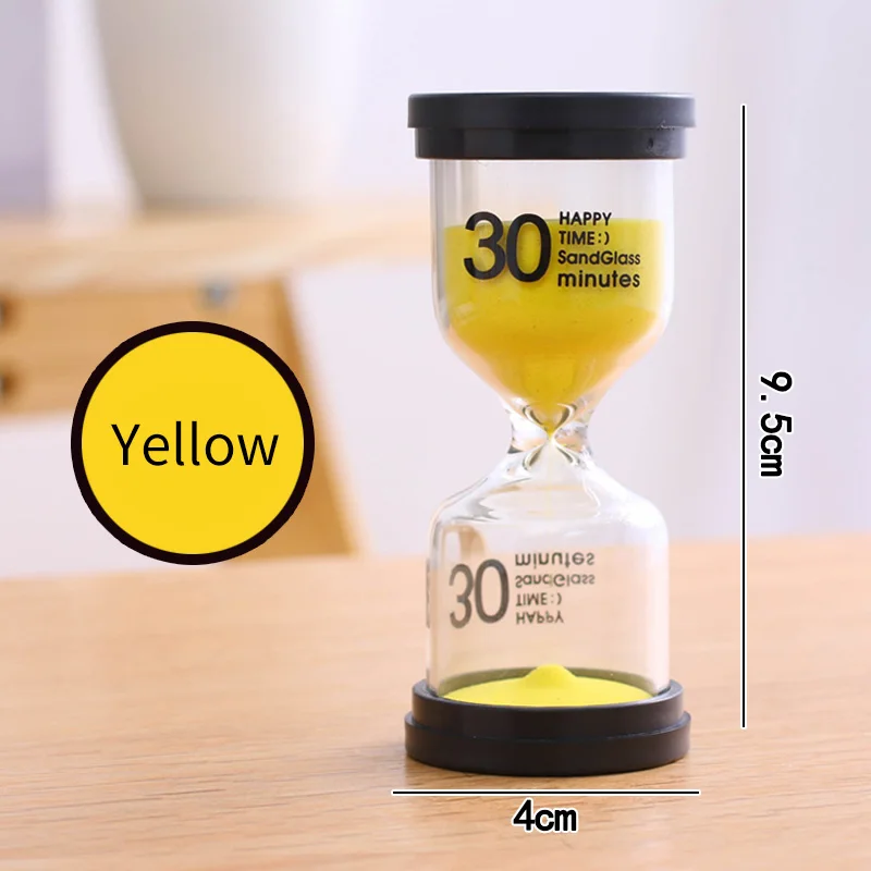 Yellow Песочные часы стекло часы 30 минут reloj de arena sablier kum saati ampulheta таймер душ пластик HGXSL-30M - Цвет: Yellow