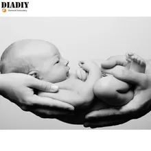 Diadiy квадратная мозаика круглый/квадратный вышивка с кристаллами, детские фото на заказ, алмазная вышивка распродажа, Алмазная мозаика стразами Декор