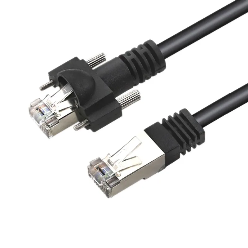 Промышленная камера Gigabit ethernet-кабель Bassler Dalsa высокий гибкий ремень с винтами 8P8C RJ45 GIGE сетевой кабель для JAI Baumer