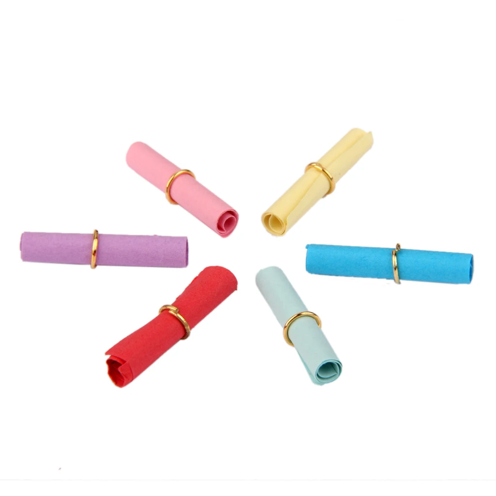 50 pcs Colorful Wishing Scrolls Paper Mixed Color DIY Handmade Scrapbooking Cards Gift Craft Decoration 6x2.5cm 