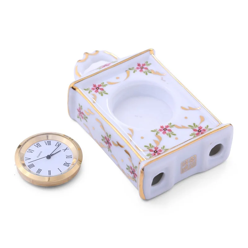 Керамические мини-часы, Ремесло Роза для украшения лепесток цветок часы, украшения ручной работы