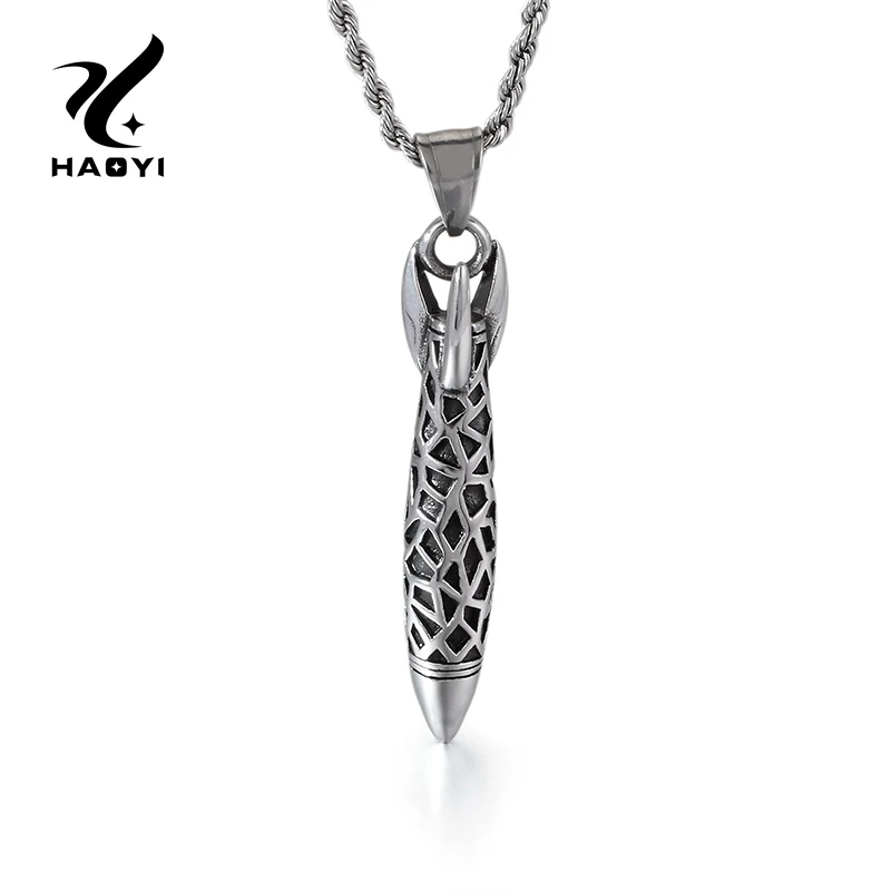 Rocket Stainless Steel Pendant Necklace For Men Fashion Personality Metal Male Jewelry | Украшения и аксессуары