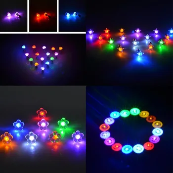 

New Colorful Square Love Heart LED Flashing Earrings Glowing Ear Studs Women Lady Bar KTV Glow Party Supplies Wedding