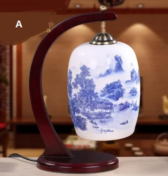 

Chinese light ceramic creative new table light bedroom bedside lamp LED lamp table lamp room retro study