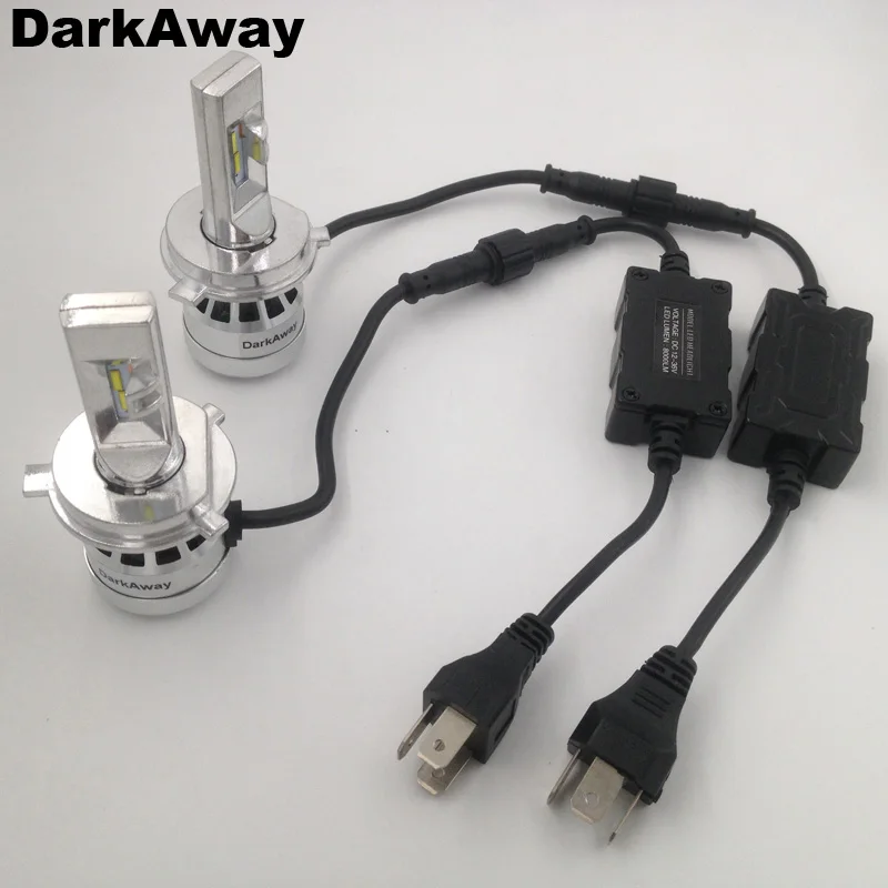 Darkaway 16000lm H7 H4 светодиодный автомобилей головной светильник H8/H11 HB3/9005 HB4/9006 H27/880/881 H1 H15 72W 12V авто лампы светильник 6000K 2y гарантии