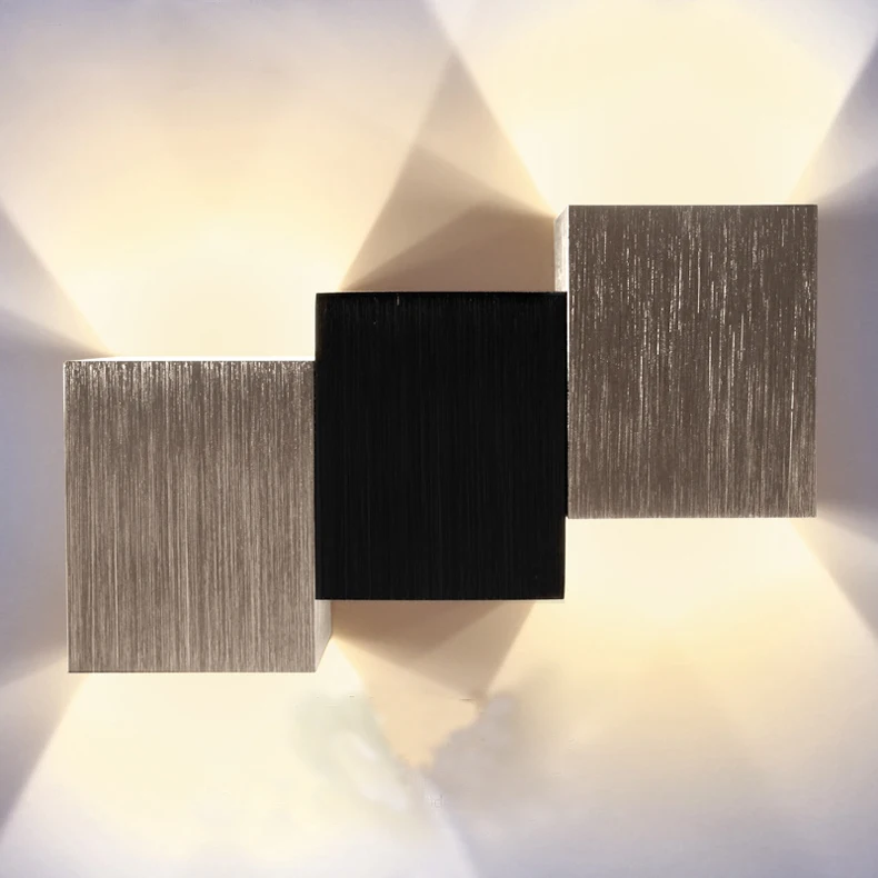 Современный настенный светильник светодиодный алюминиевый настенный светильник монтируемый квадратные светильники для коридора