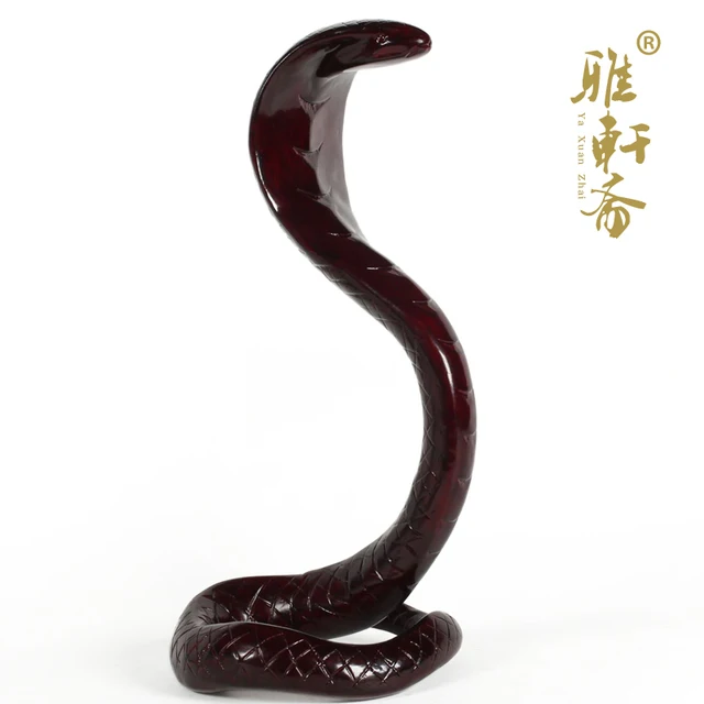 T Zodiac snake mahogany wood carving wood carving crafts birthday Cobra