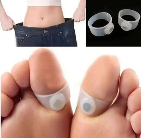 

1 Pairs 2pcs Slimming Silicone Foot Massage Magnetic Toe Ring Fat Weight Loss Health Silica Gel Hallux Valgus Foot Care Tools