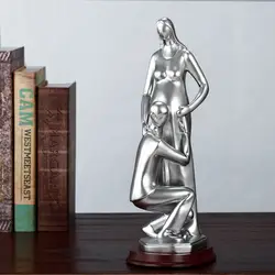 Абстрактный фигурки статуэтки семья Ангел человек и женщины книги по искусству скульптура смолы и Настенная Декорация голова оленя