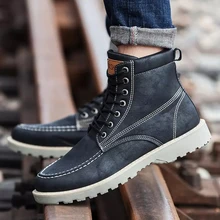 DUDELI брендовые модные зимние супер теплый Мужские ботинки, высокое качество мужские полусапоги на шнуровке мужская зимняя обувь распродажа для Мужские ботинки