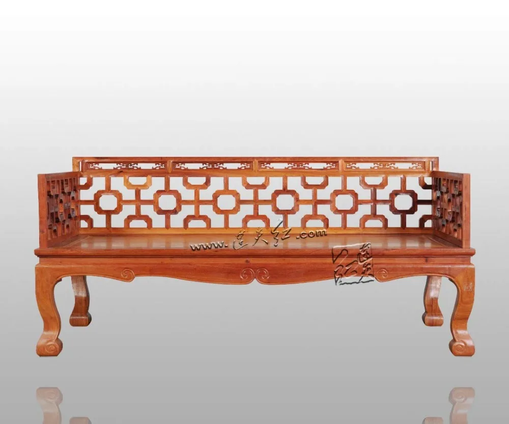 Chinese Classical Rosewood Arhat Bed Luo Han chuang Antique Ming&Qing Furniture living room carved Sofa Solid Red Wood Arhatbed Chinese Classical Rosewood Arhat Bed Luo Han chuang Antique Ming&Qing Furniture living room carved Sofa Solid Red Wood Arhatbed