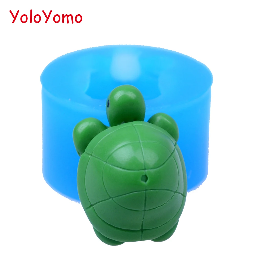 D166YL 22 2 мм 3D Черепаха Силиконовая Прессформа-Морская животная форма украшения