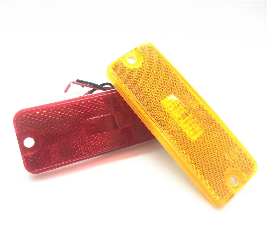 2 Pcs 4*1.5'' Rectangle Reflector LED Tail Brake Stop Marker Light ATV