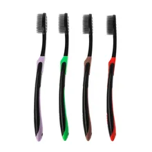 4 шт./компл. с бамбуковым древесным углем Ультра мягкий Зубная щётка оральный забота о здоровье; зубную щетку с нано-антибактериальным Зубная щётка