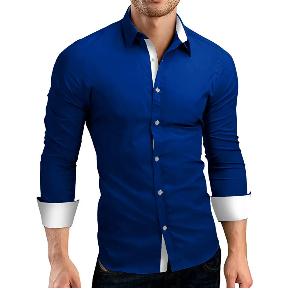#4 DROPSHIP 2018 NEW HOT Fashion Men's Autumn Casual Formal Solid Slim Fit Long Sleeve Dress Shirt Top Blouse Freeship HTB1fFpFhwTqK1RjSZPhq6xfOFXag - #4 DROPSHIP 2018 NEW HOT Fashion Men's Autumn Casual Formal Solid Slim Fit Long Sleeve Dress Shirt Top Blouse Freeship