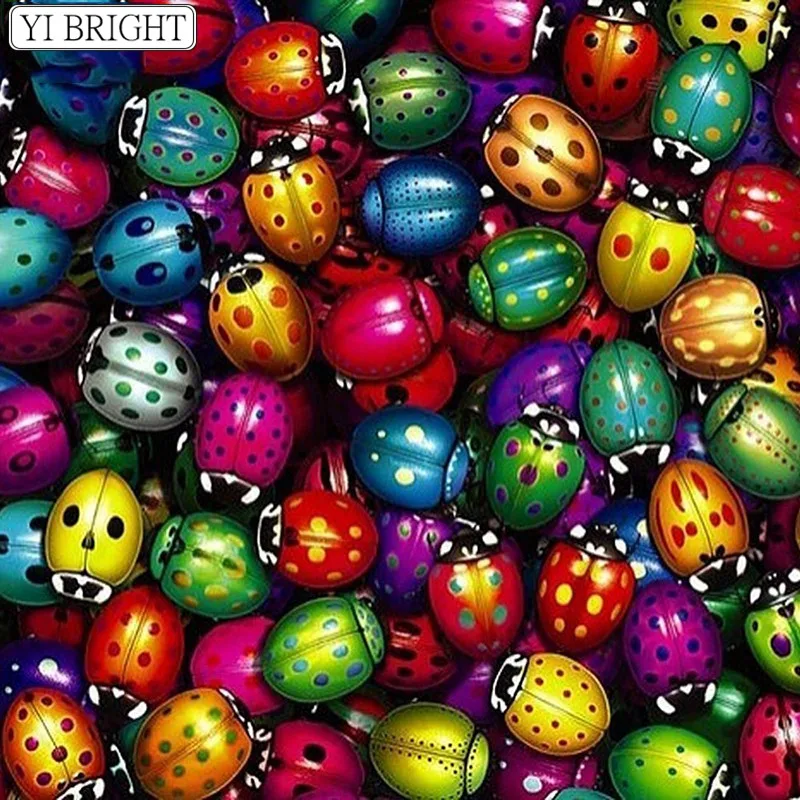 

Diamond Embroidery Ladybug Mosaic 5D DIY Diamond Painting Full Square New Arrival Picture Of Rhinestones Home Decor XY1
