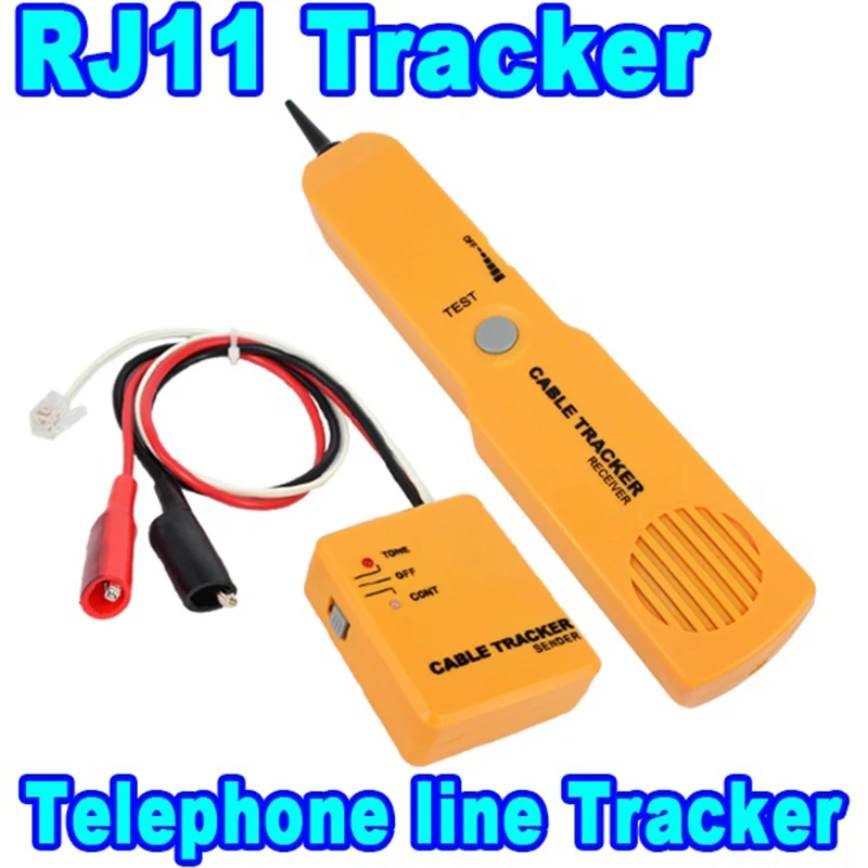 cable wire toner tracer tester kebidumei Handheld Telephone Cable Tracker Phone Wire Detector RJ11 Line Cord Tester Tool Kit Tone Tracer Receiver ethernet wire tester