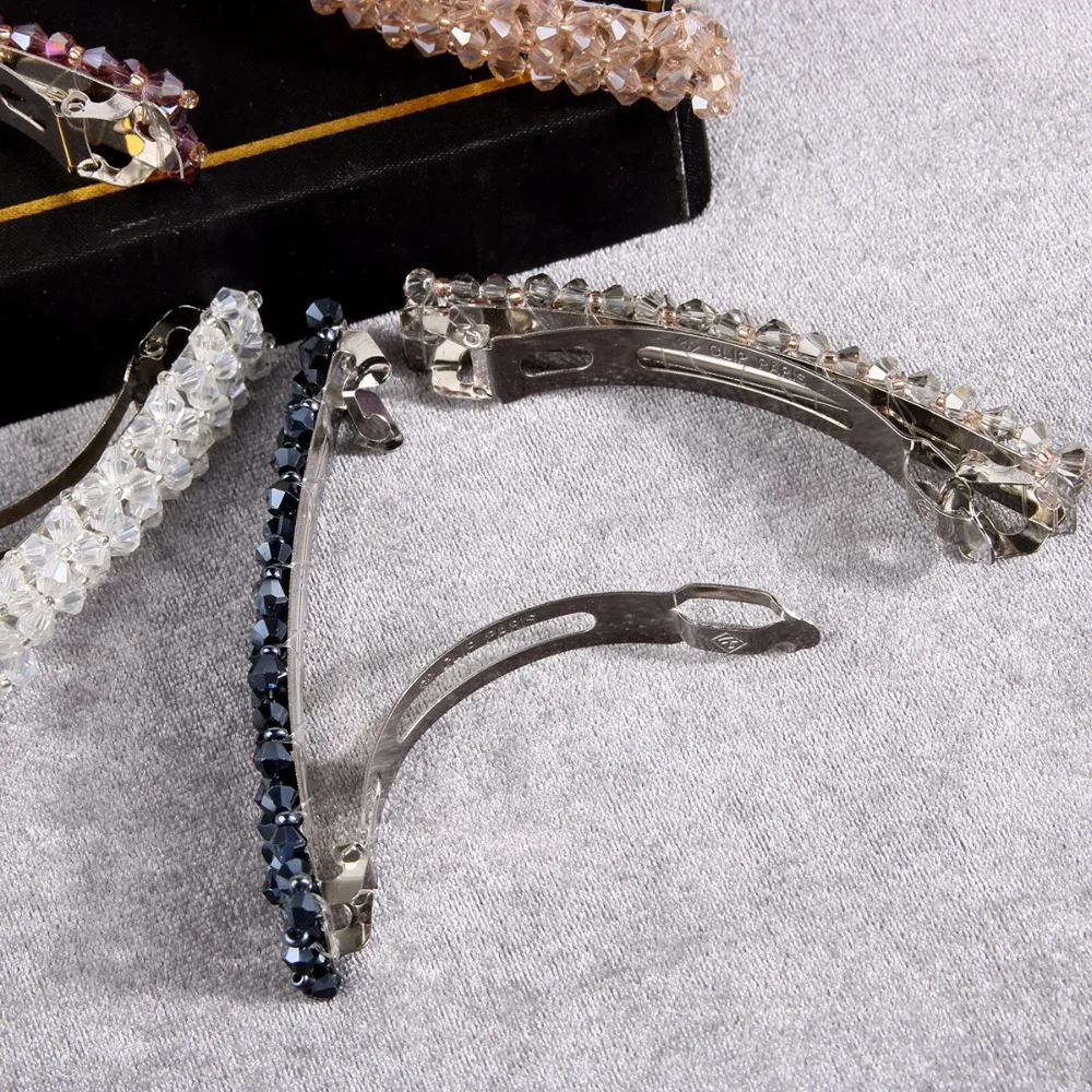 Korean Women Crystal Hairpins Hair Clips French Pins Women Hair