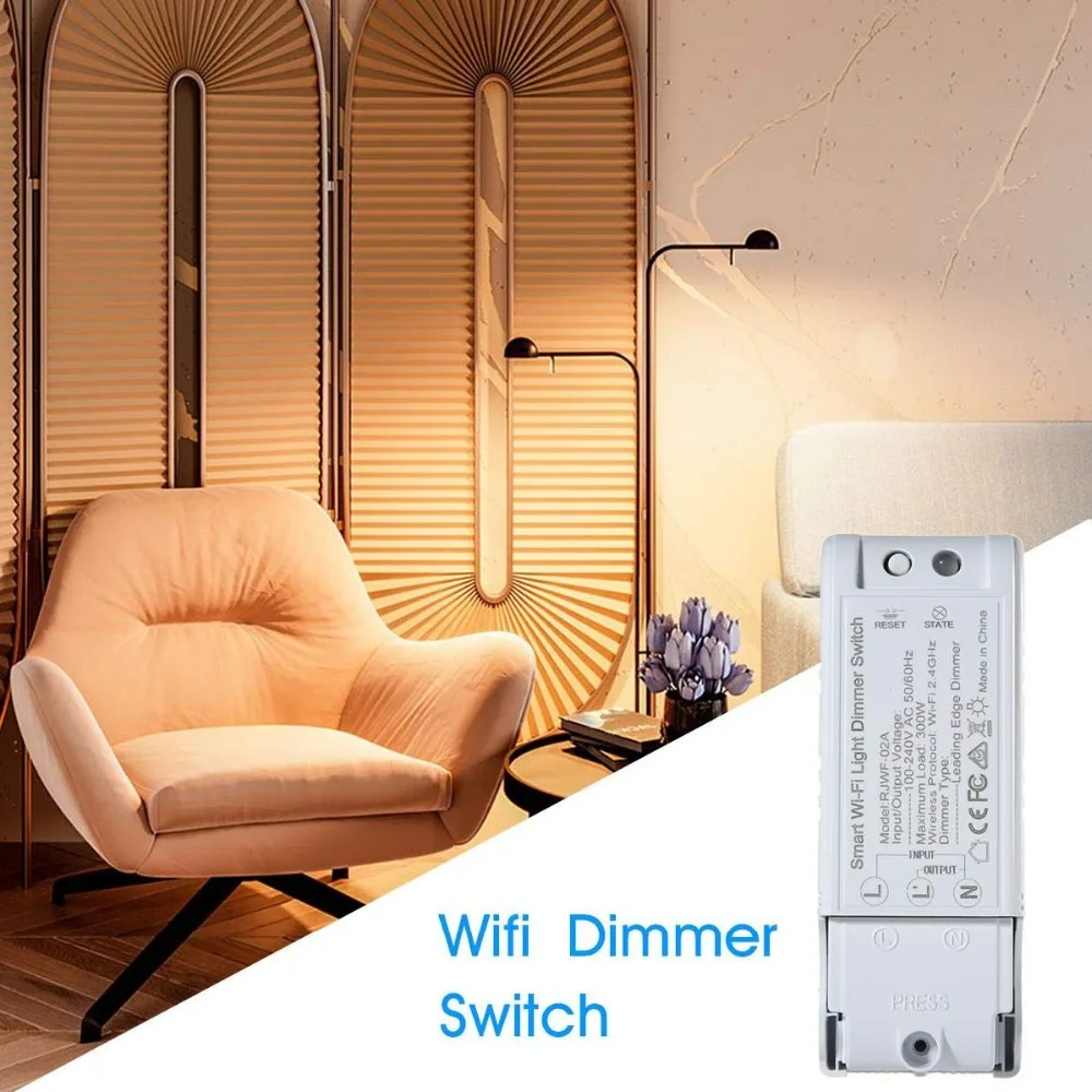 

Switch WiFi Dimmer Switch Wireless Remote Control Smart Home Switch With Timer Alexa/Google Assistant Voice Control IOS Android
