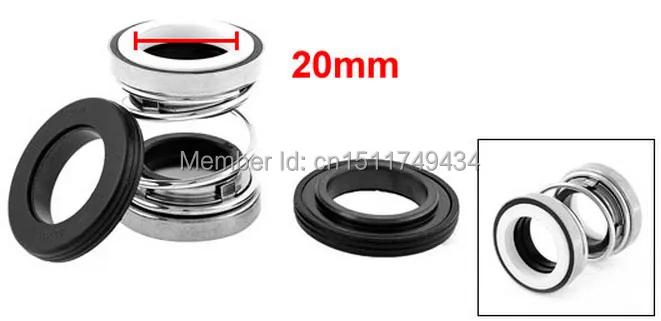 

Rubber Bellows Single Spring 20mm Internal Dia Mechanical Shaft Pump Seal 2pcs