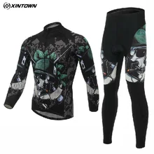 XINTOWN полный молния Велоспорт Джерси Велосипед Ropa Ciclismo велосипедная одежда длинный рукав Джерси и брюки размер S-4XL