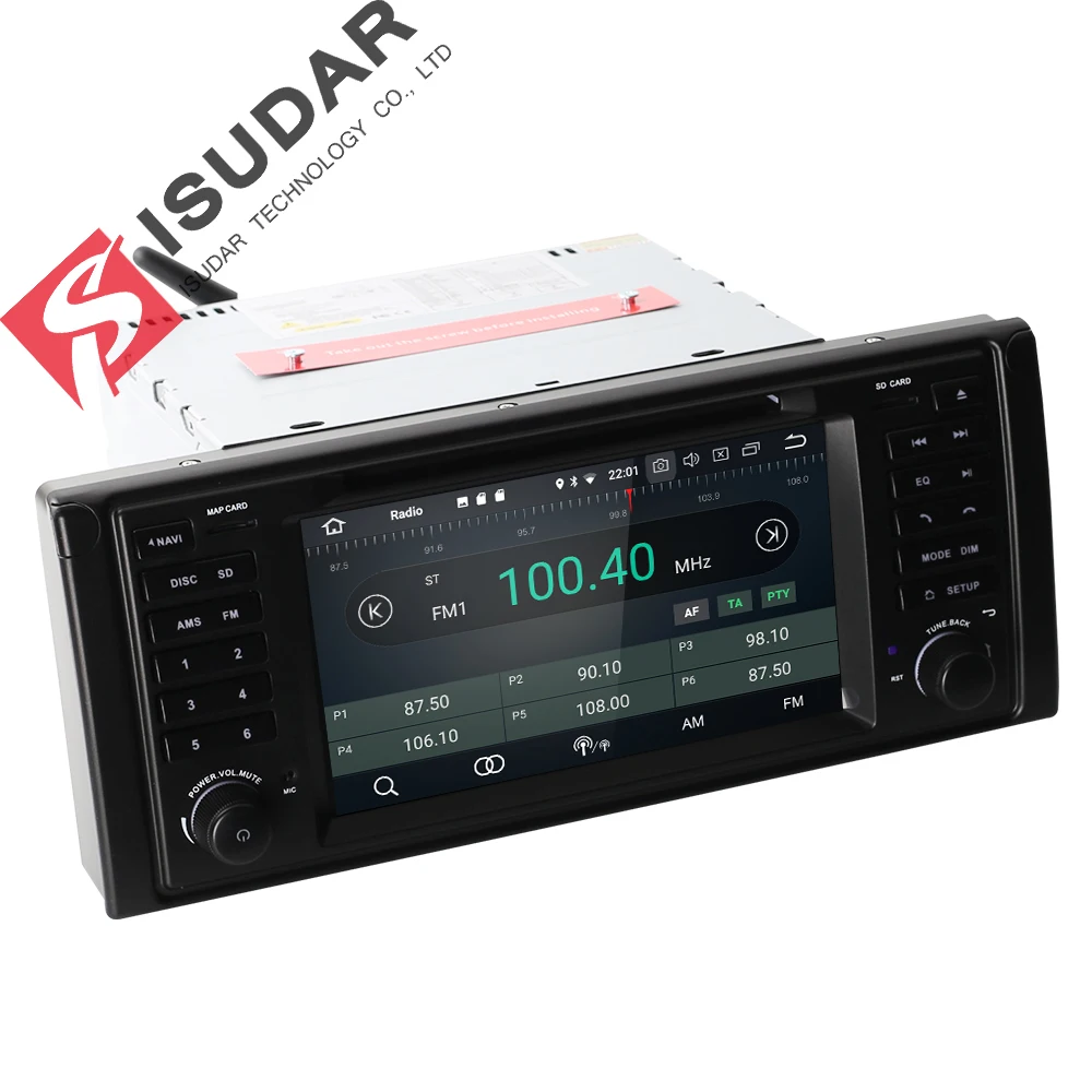 Android 7.1.1! 7 Inch In Dash Car DVD Player Multimedia For BMW/E39/X5/E53 With RAM 2GB Canbus Wifi GPS Navigation Radio FM USB