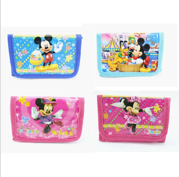 

New 2017 Fashion Cartoon Minnie Mickey Coin Purse Children Zip Change Money Purse Wallet Kids Girl Women Pouch Bolsa