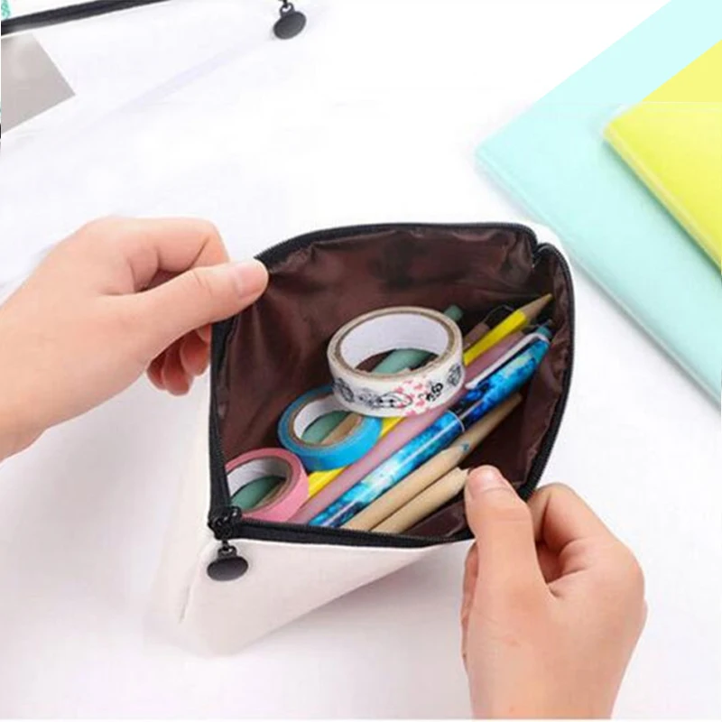 Сумка карандаш вместительная из парусины с зеленым КАКТУСОМ|pencil bag|bag pencilschool supplies