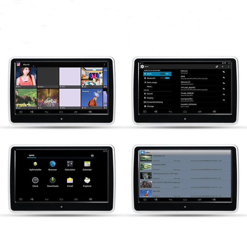 2 шт 10,1 дюймов Система Android 6.0.1 с wifi сенсорным экраном Автомобильный подголовник монитор MP5 плеер с USB/SD/Bluetooth/динамик