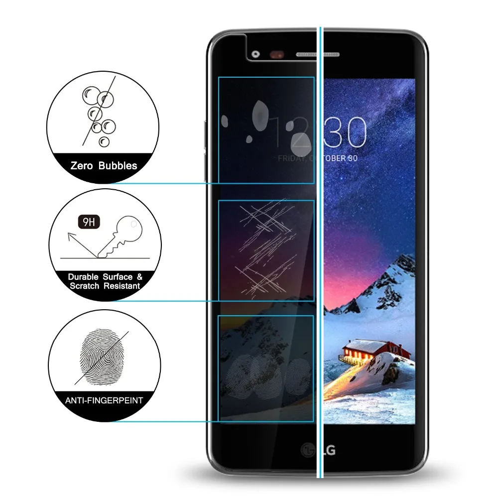 9H надежное Закаленное стекло протектор экрана для LG K4 K7 K8 K10 анти-подзорная закаленное стекло для LG K8 анти-подзорная труба