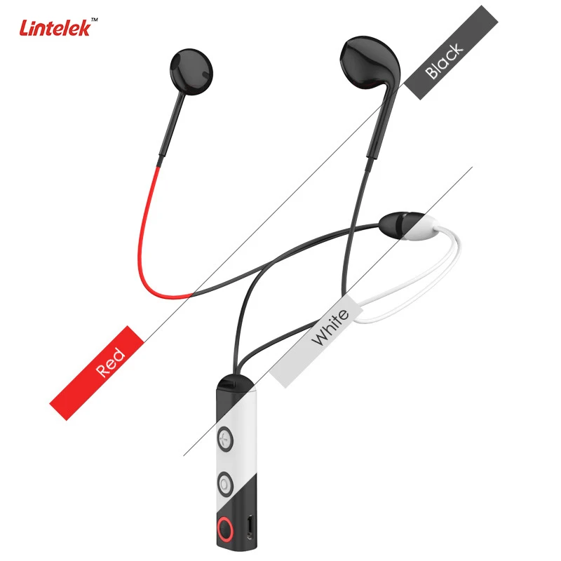 Lintelek спортивные Гарнитура Bluetooth 4 1 Стерео анти-пот шейным Магнитная поглощения