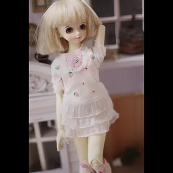 

Cateleya msd dz bjd sd dd doll Clothes Strawberry lotus leaf dress