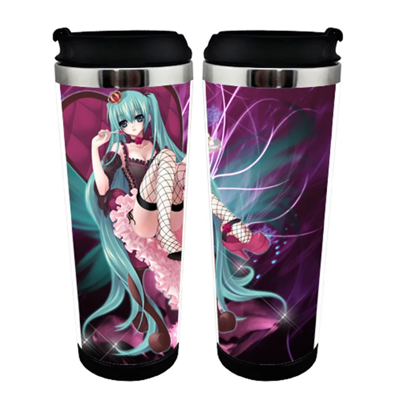 

FREE SHIPPING Japanese Anime Hatsune Miku Double Insulation Mug Coffee Cup Space Cup Water Cup Mugs
