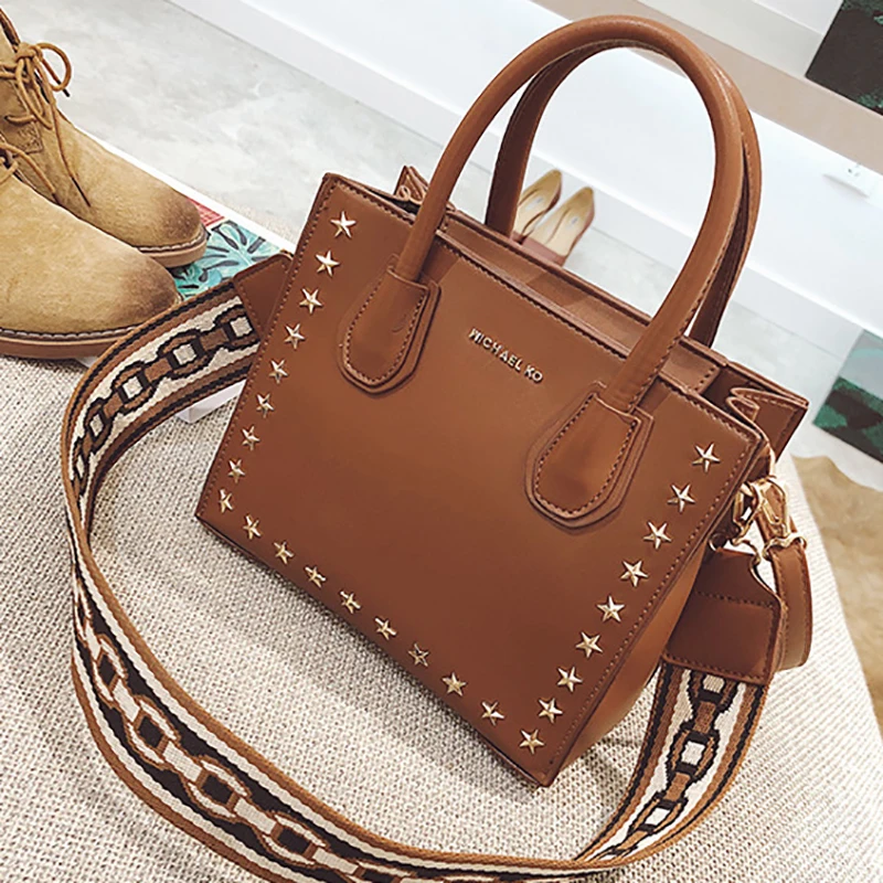 Aitesen пентаграмма сумки заклепки звезды плеча Crossbody obag TA известная марка Tote Michael