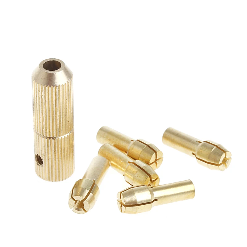 

1+5Pcs 0.5-3.0mm Micro Twist Hand Drill Kit Chuck Electric Drill Bit Collet 2mm -Y103
