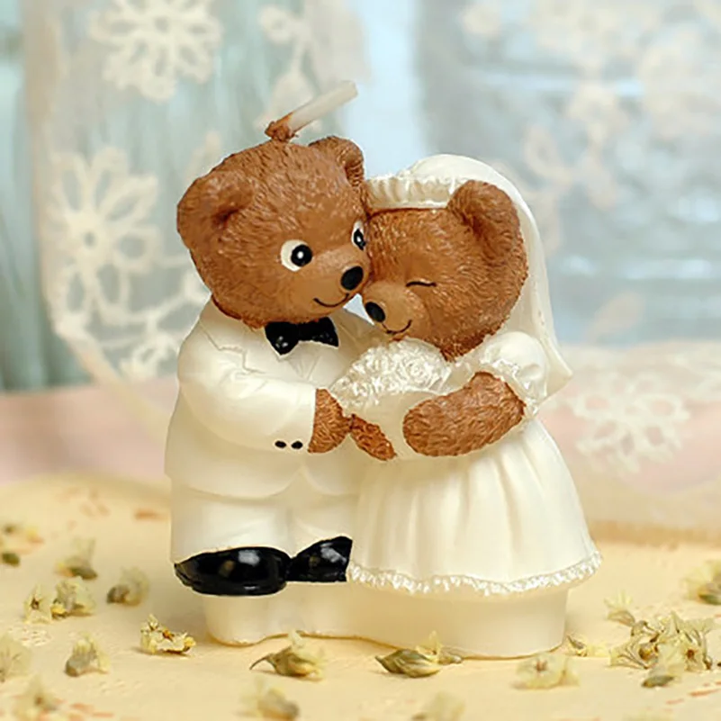Wedding Accessories Favor Gift Wedding Topper Bear Bride And Groom Wedding Candle Cake Decoration Centerpieces Party Wedding Accessories Favor Gift Wedding Topper Bear Bride And Groom Wedding Candle Cake Decoration Centerpieces Party