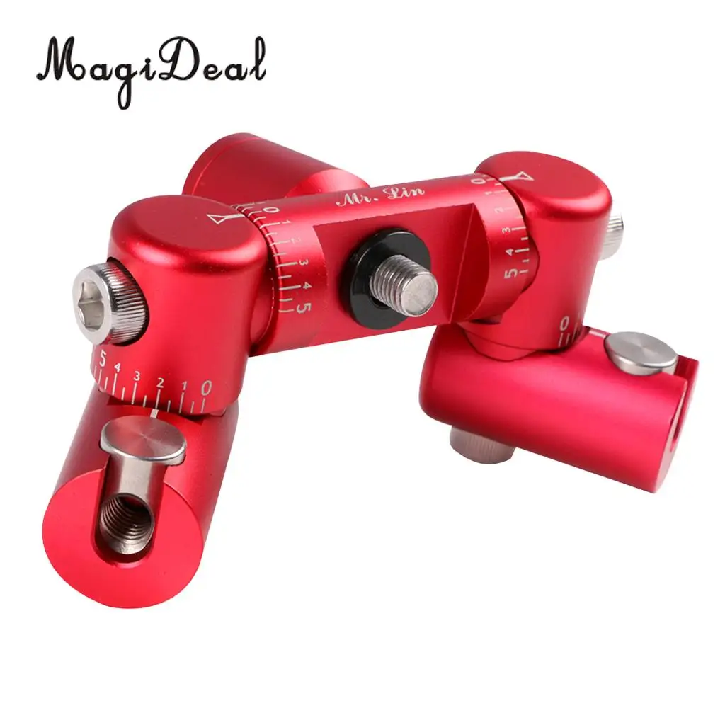 MagiDeal Professional Fully Adjustable Double Sided Quick Disconnect V-Bar Kit Black/Red - High Quality Magnalium Alloy Gifts