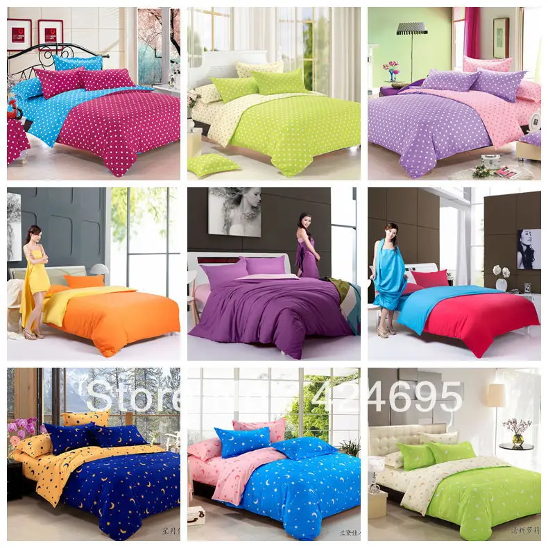 Home textiles luxury solid color bedding sets include comforter cover