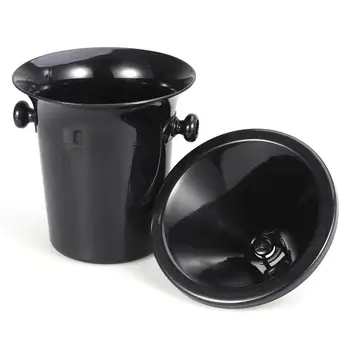 

Wine Tasting Spittoon Black Wine Spittoon Wine Dump Bucket Plastic Round Double Ears Ice Bucket Wine Tasting Accessories