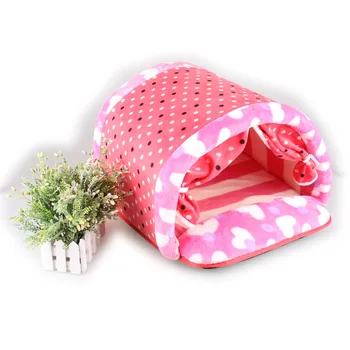 

Polka Dot Soft fleece Pet cat dog tunnel bed house Chihuahua small dog puppy Princess bed nest kennels Pet kitten Sleeping Bag