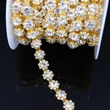 5 ярдов/рулон blingbling ручная работа по шитью платье невесты Пояс кушак Аксессуар свадебная аппликация цепь со стразами нашивки с кристаллами