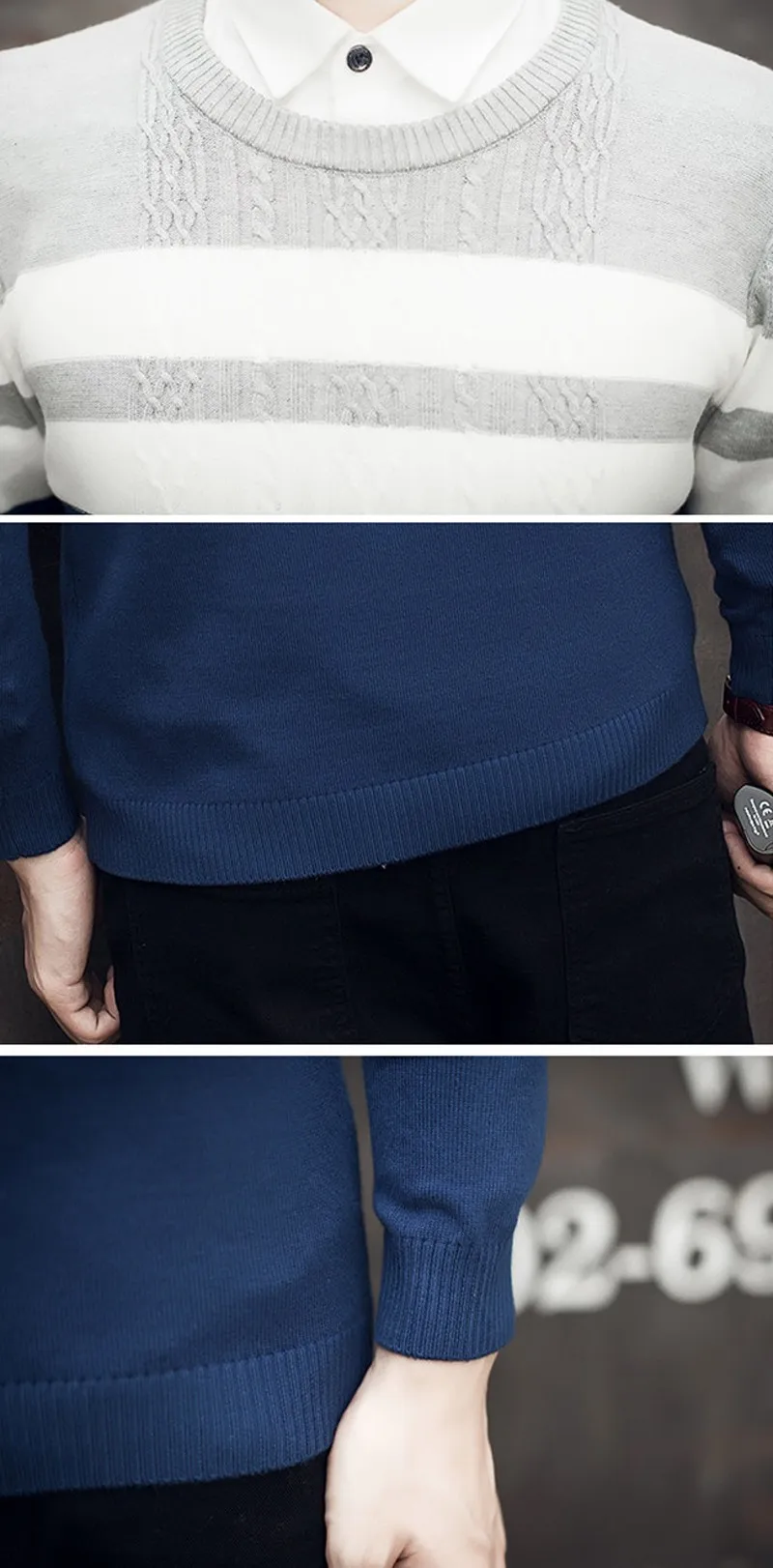 Новинка, осень-зима г. Мода Досуг Мужчины свитер-пальто свитер размер