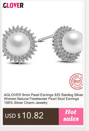 Кристалл серьги серебряный шарм 925 пробы женщин 12 мм серьги стерлингового серебра AAA модная, с цирконием ювелирные изделия