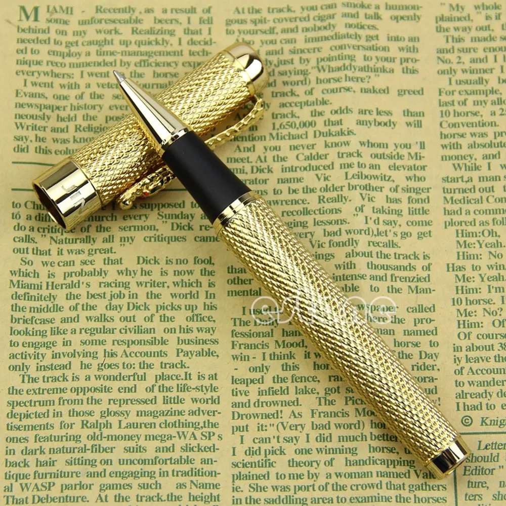 

Better Noblest Jinhao 1200 Dragon clip Roller Ball Pen Complete Golden