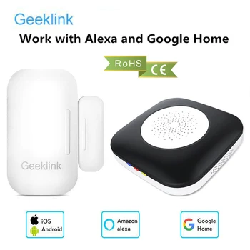 

Geeklink Smart Home Mini Host Door Sensor Window Alarm APP Wifi Wireless Remote Control Work With Alexa Google Home