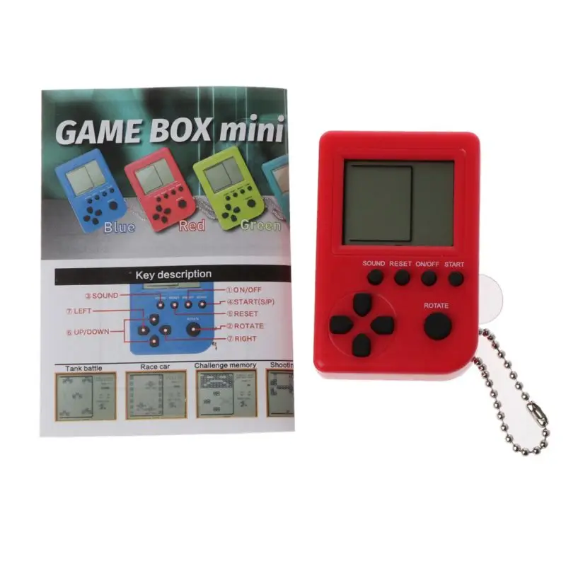 Tetris Mini Handheld Child Video Game Console Capsule Toy Built-in 26 Games Use for Key Chain Ring Gift Random Color Tetris Mini Handheld Child Video Game Console Capsule Toy Built-in 26 Games Use for Key Chain Ring Gift Random Color