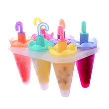 Полезный 4 отверстия/6 отверстий зонтик «сделай сам» в форме леденца крем, форма замороженный кубик льда формы для мороженого инструменты для приготовления пищи