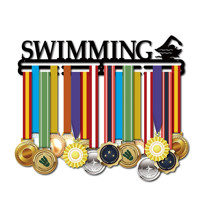 Медаль «плавание» держатель металлическая вешалка для медалей Спорт медаль дисплей стойки
