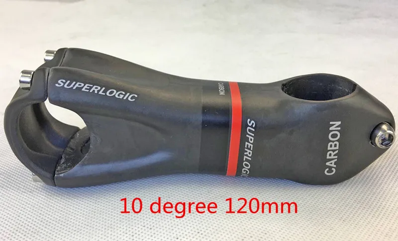 120mm Superlogic углеродного велосипедный вынос руля MTB дорожный велосипед вынос руля угол 10 градусов 80/90/100/110/120 ud матовый карбоновый Держатель Аксессуары для велосипеда - Цвет: 120mm